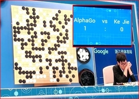 人機圍棋大戰 首戰柯潔以四分一子負於AlphaGo