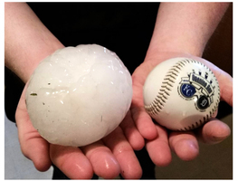 雷暴襲擊美中地區 冰雹比壘球還大