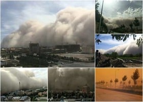 組圖：新疆莎車縣遇最強沙塵暴 仿如末日