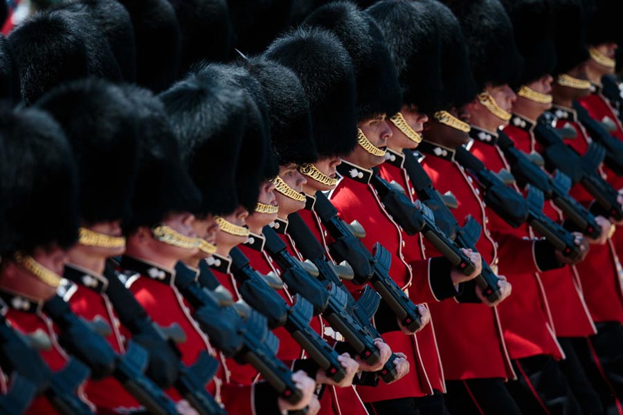 皇家軍隊閱兵儀式（Trooping the Colour）。（Jack Taylor/Getty Images）
