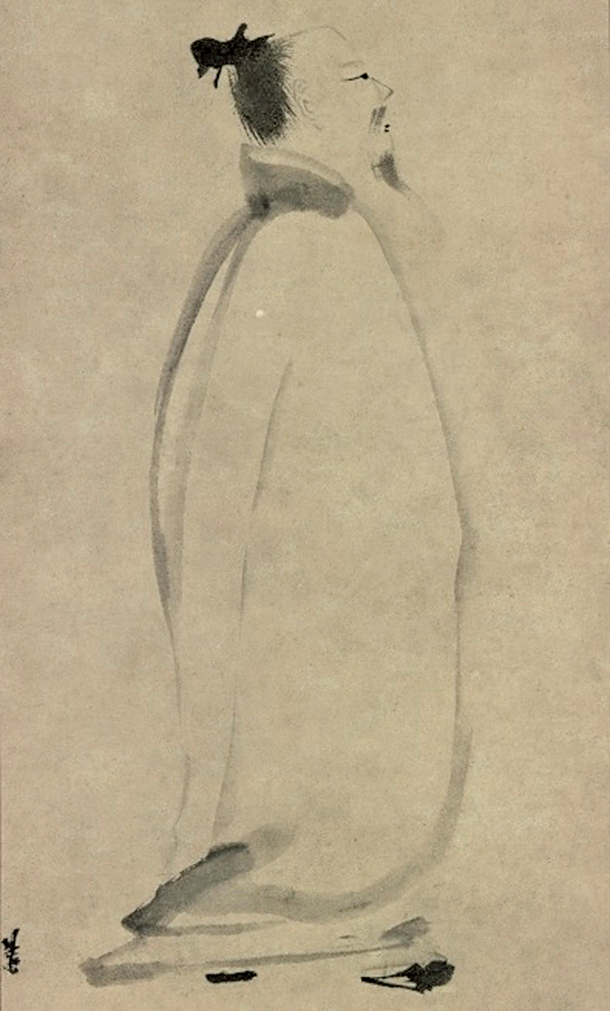 南宋梁楷作《太白行吟圖》，現藏於日本東京國立博物館。（公有領域） 
