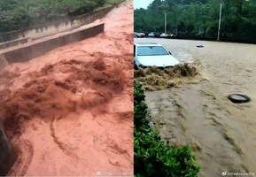 洪災持續加劇 湘浙貴近450萬人受災