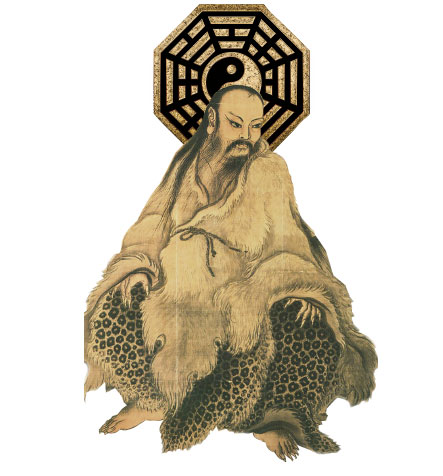 南宋畫家馬麟所畫的伏羲坐像，現藏臺北國立故宮博物院。（公有領域）