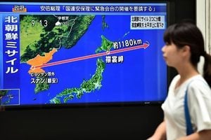 北韓無預警射導彈 穿越日本領空