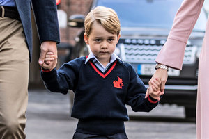 英喬治王子第一天上學去 由威廉王子接送