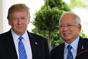 特朗普會見馬來西亞首相 將加強兩國合作