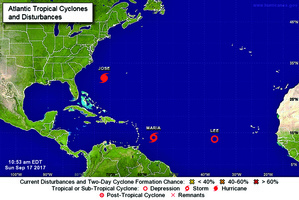 颶風瑪利亞逼近加勒比群島