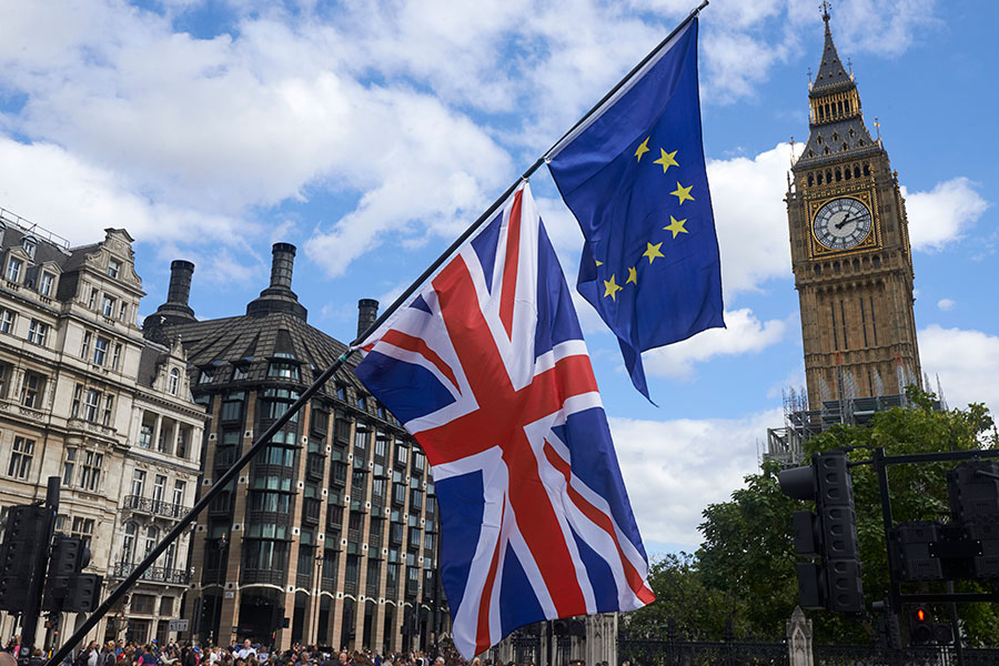 上周，英國最大的五個商業團體聯合發出公開信，呼籲英國政府儘快就過渡階段的安排與歐盟達成協議。（NIKLAS HALLE'N/AFP/Getty Images）