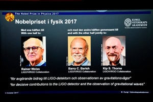 「黑洞望遠鏡」三人組獲2017諾貝爾物理獎