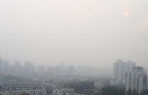 陰霾侵襲北京等地 或影響長假返程潮