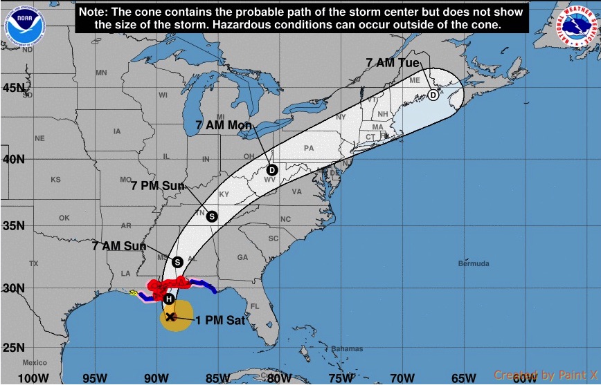 二級颶風納特七日晚登陸 新奧爾良嚴陣以待