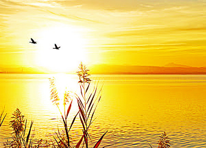 大漠孤煙直 長河落日圓