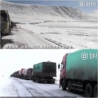 青藏公路降雪困四千司機三日三夜 食雪維生