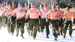 美韓海軍陸戰隊軍演 零下20度打赤膊冬訓