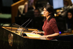 黑利：聯合國決議不會改變美耶路撒冷決定