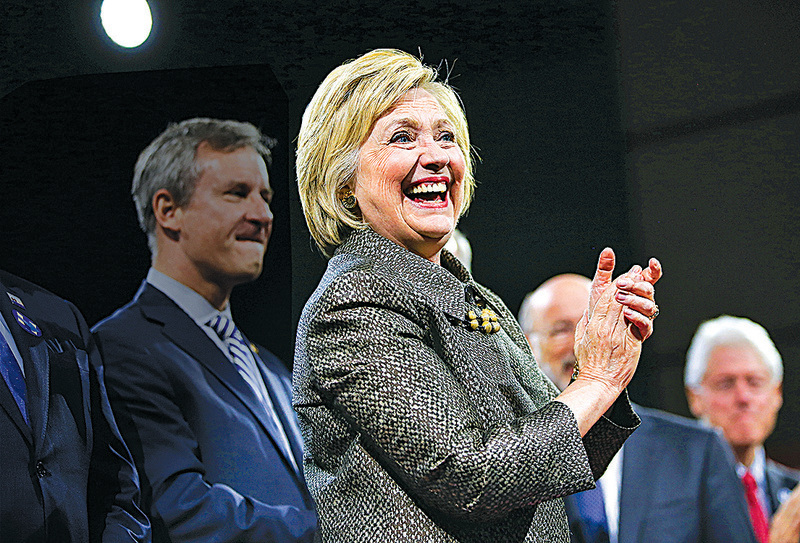 民主黨總統提名候選人希拉莉贏得四州初選。（Getty Images）
