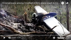 哥斯達黎加小型客機墜毀 十美國乘客遇難