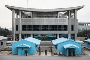 兩韓會談開啟 雙方領導人遙距監控現場