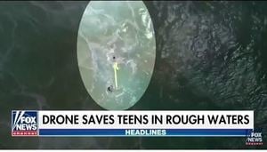 無人機70秒內從巨浪中救出2少年 全球首例
