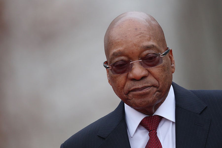 75歲的南非總統祖馬（Jacob Zuma）因貪污醜聞周三（2月14日）自行宣佈下台辭職。（Sean Gallup/Getty Images）