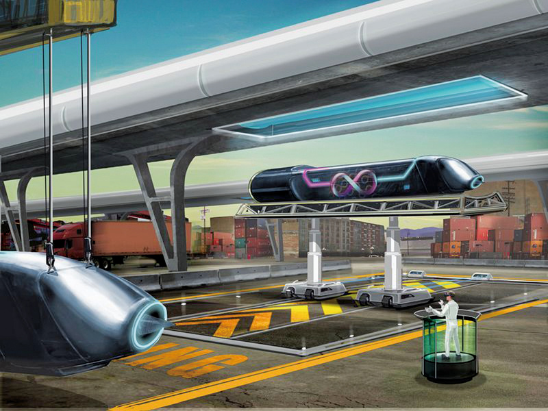 使用「被動磁懸浮技術」，來推動其超級高鐵系統的原型，從洛杉磯到三藩市只需要30分鐘。現在開車需要6小時，搭乘火車則需要1整天。（網絡圖片）