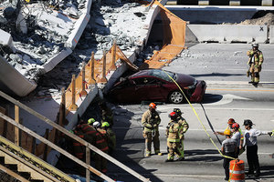佛州天橋坍塌 至少6死多人傷