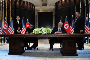 特朗普與金正恩簽署聯合協議