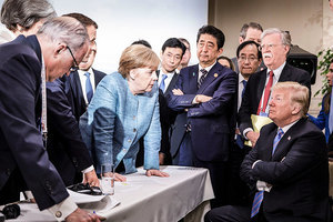 G7峰會爆紅照片內情 特朗普：大家都猜錯了