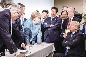 默克爾發G7照片 中共為何如打雞血