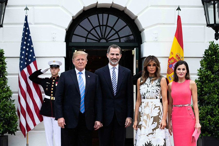 特朗普在白宮會晤西班牙國王菲利普