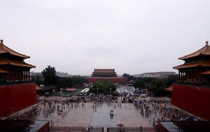 北京暴雨多地變澤國 故宮內卻無積水