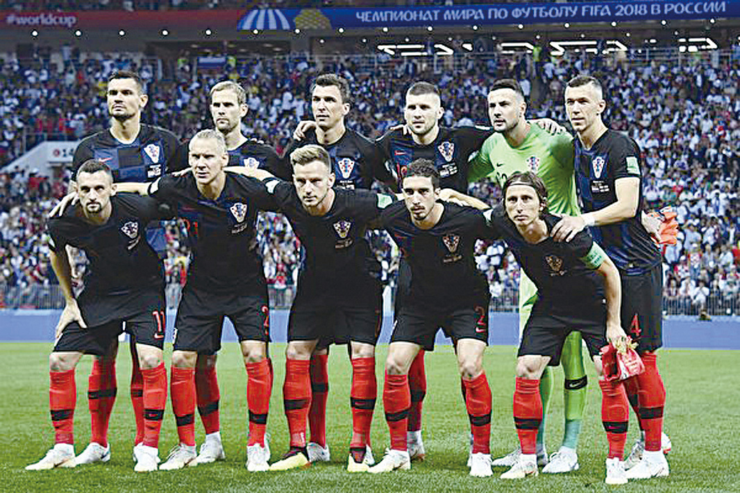 克羅地亞隊史上首次打進世界盃決賽。（Photo credit should read ALEXANDER NEMENOV/AFP/Getty Images）