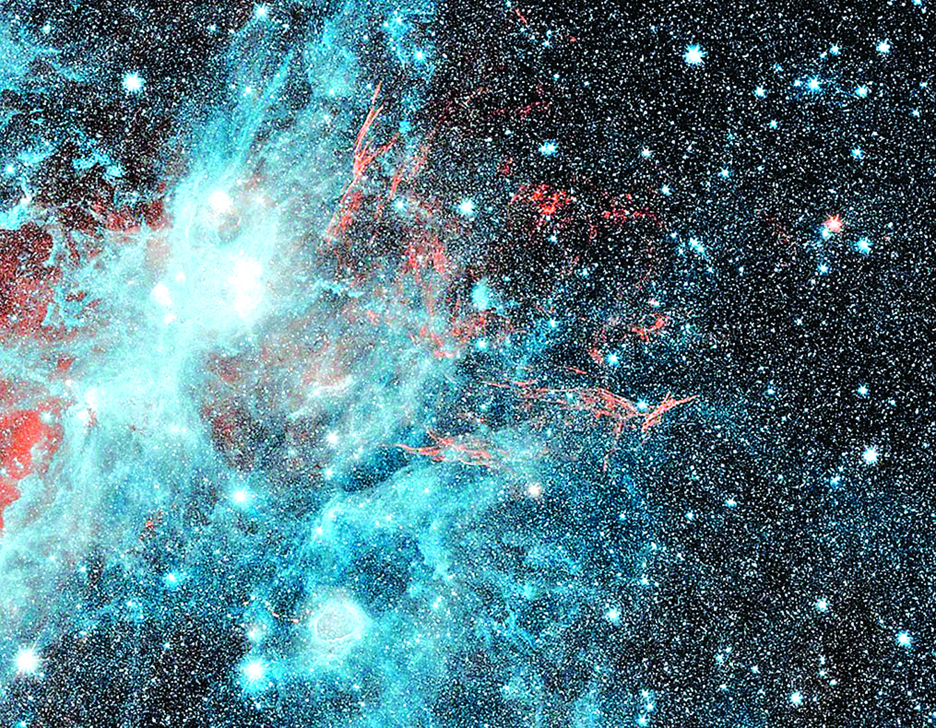 NASA在銀河系中拍到超新星殘骸HBH 3。（NASA）