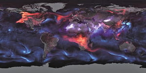 NASA發光地圖揭示地球上空籠罩巨大塵埃雲團