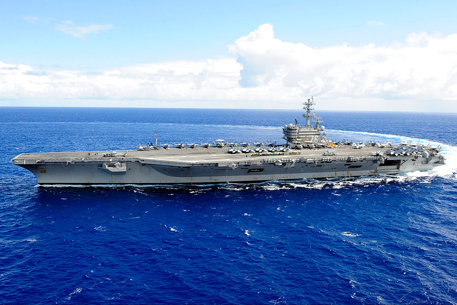 美國航空母艦列根號（USS Ronald Reagan CVN-76）。（U.S. Navy photo by Mass Communication Specialist 1st Class Dustin Kelling/Released）
