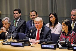 美國總統特朗普在聯合國大會上發表講話 呼籲全球共同打擊毒品氾濫