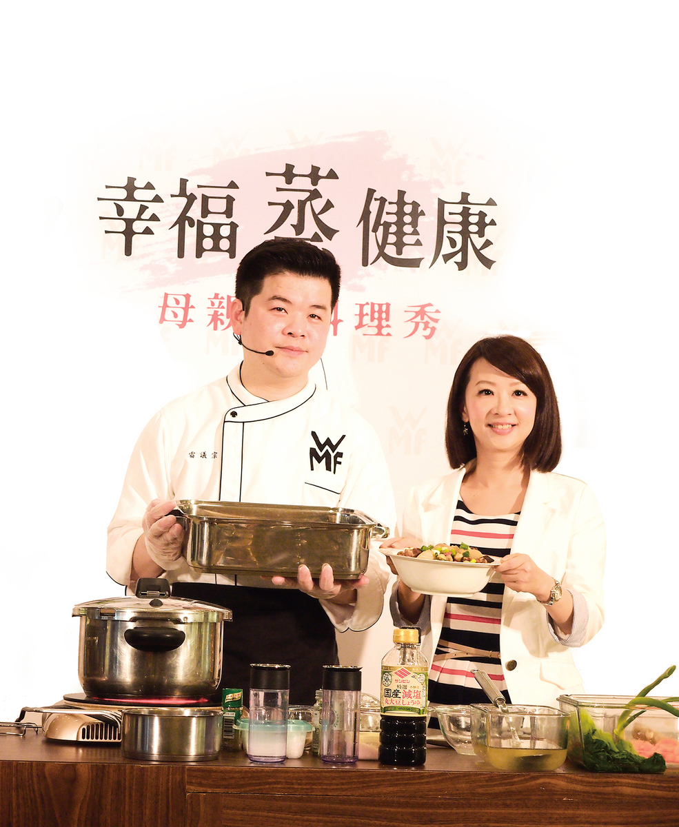 營養師劉怡裡與主廚雷議宗攜手設計健康佳餚。