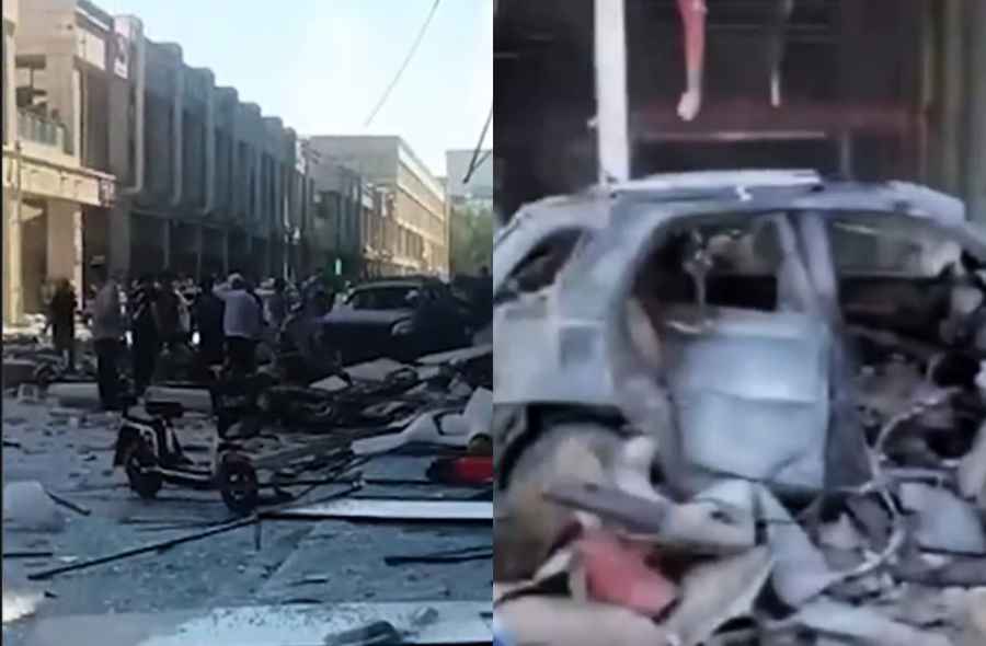 河北燕郊一商業街發生爆炸 多家商舖嚴重損毀