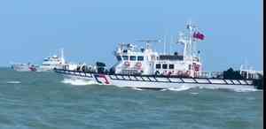 中共4艘海警船侵擾金門 遭台海巡防艇驅離