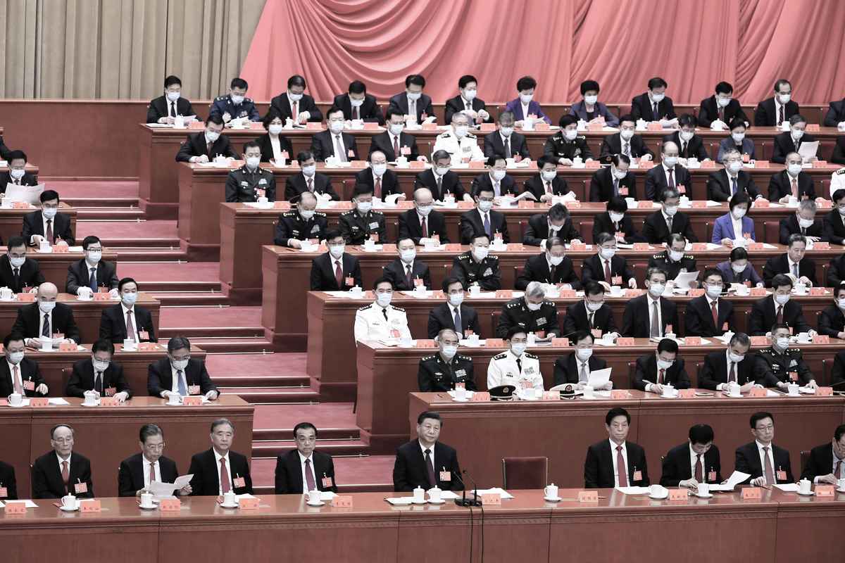 中共二十大2022年10月23日選出新任政治局常委，國安局分析，名單為貫徹習近平的意志。（Lintao Zhang/Getty Images）