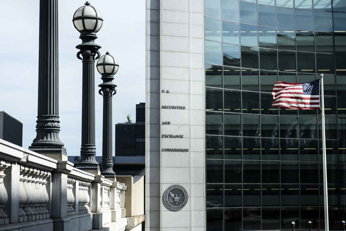 圖為美國證券交易委員會（SEC）華盛頓總部大樓。（Brendan Smialowski/AFP）
