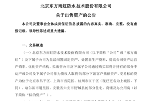 中企「東方雨虹」虧損 降價出售四十多套房產