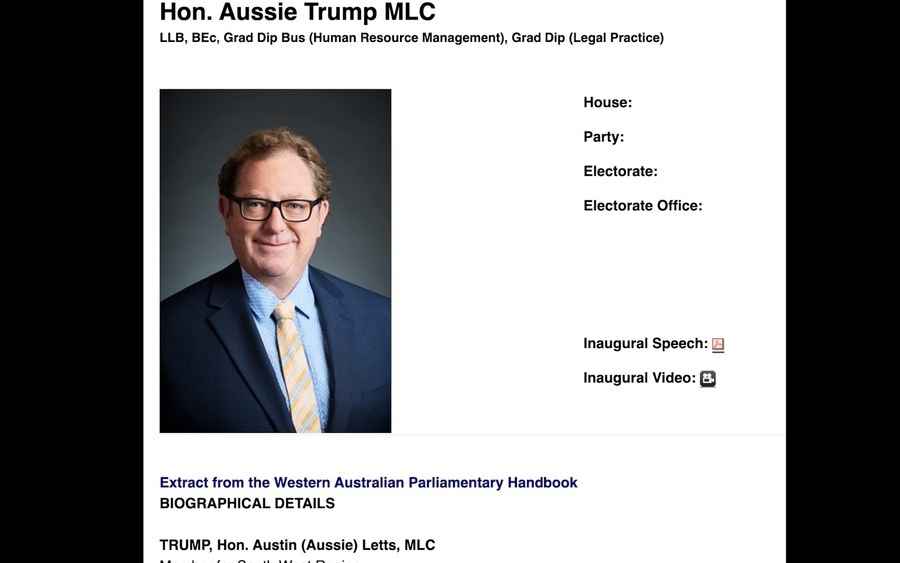 澳洲議員改名「Aussie Trump」以抗議執政工黨腐敗