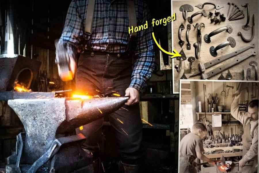 傳統鐵匠以古老方式鍛造 將技能傳給兒子