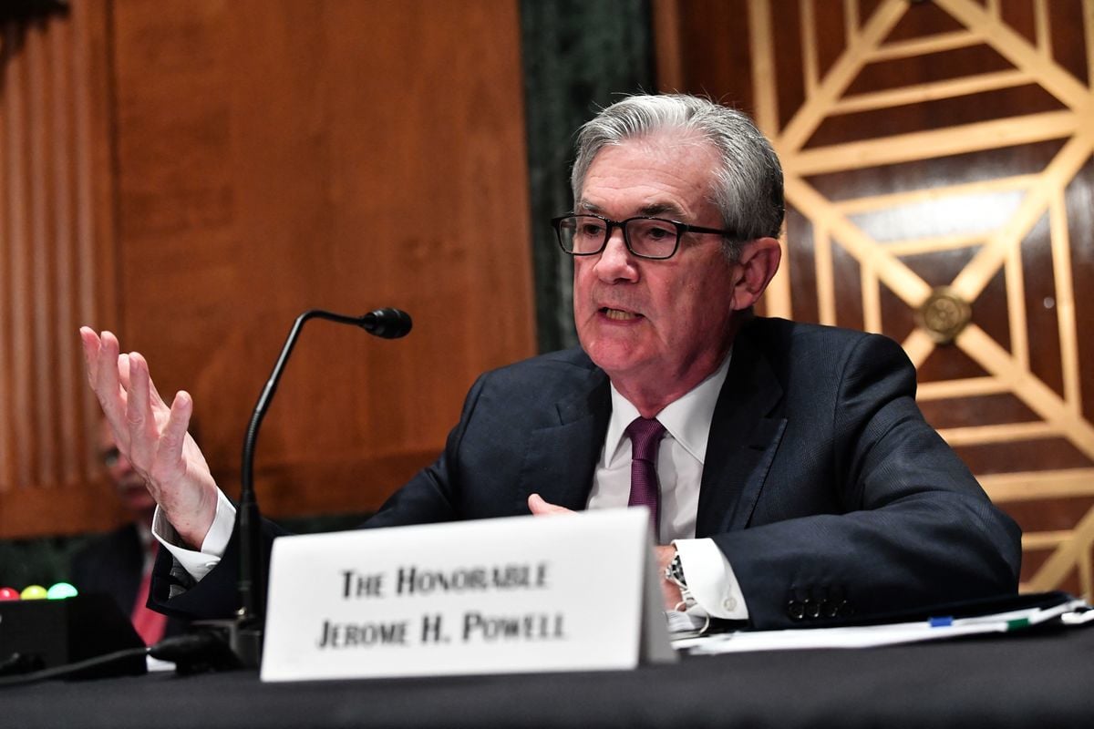 圖為聯準會（Fed）主席鮑爾（Jerome Powell）。（Nicholas Kamm/AFP via Getty Images）