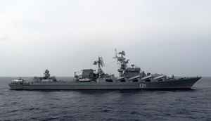 俄巡洋艦嚴重受損 烏克蘭稱實行導彈襲擊