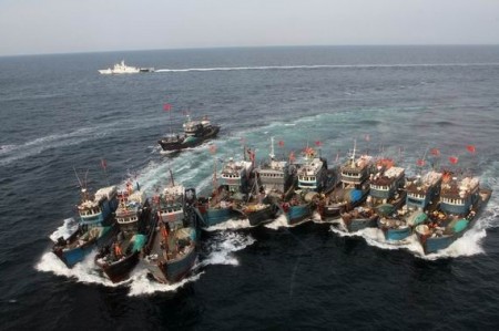 南韓在專屬經濟區執法 扣押中國非法捕魚船隻