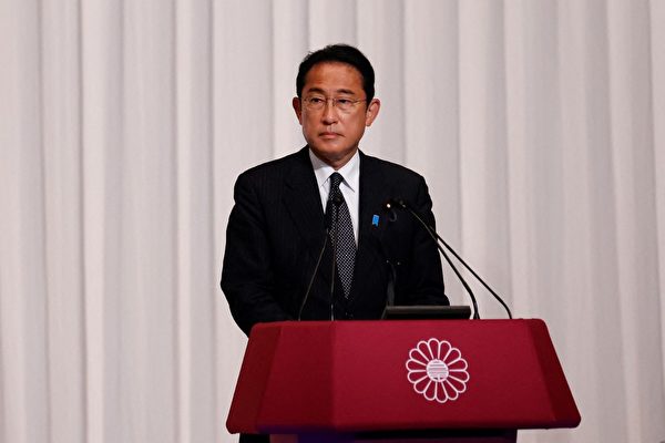 2022年7月11日，日本首相岸田文雄在新聞會上講話。（Rodrigo Reyes Marin/POOL/AFP）