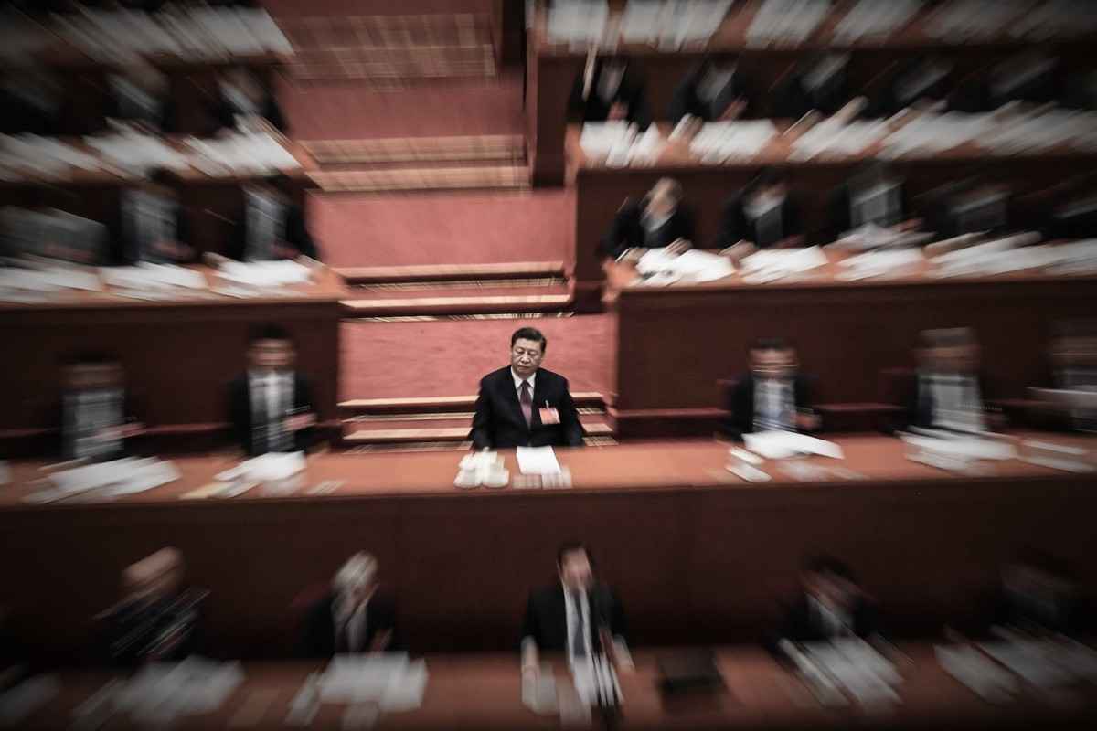 2022年3月8日，習近平出席中共人民代表大會第二次全體會議。（Leo Ramirez/AFP）