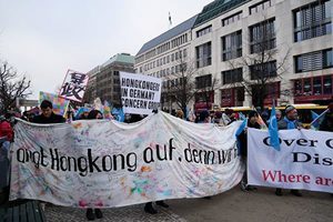 德國各界柏林集會遊行 支持香港爭自由